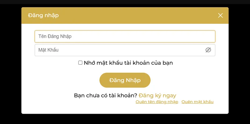 Màn hình đăng nhập PG88 chính thức